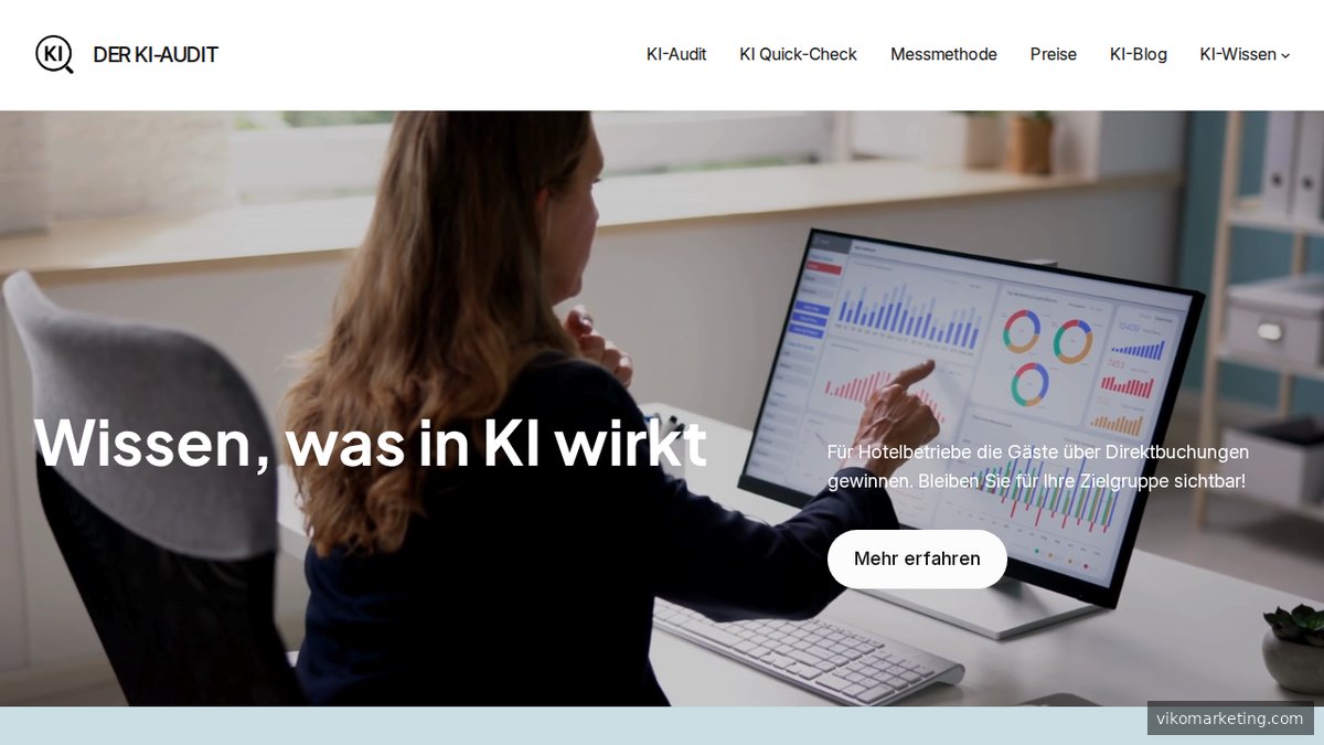 Startseite von ki-audit.at, dem österreichischen Tool zur Analyse von KI-Sichtbarkeit