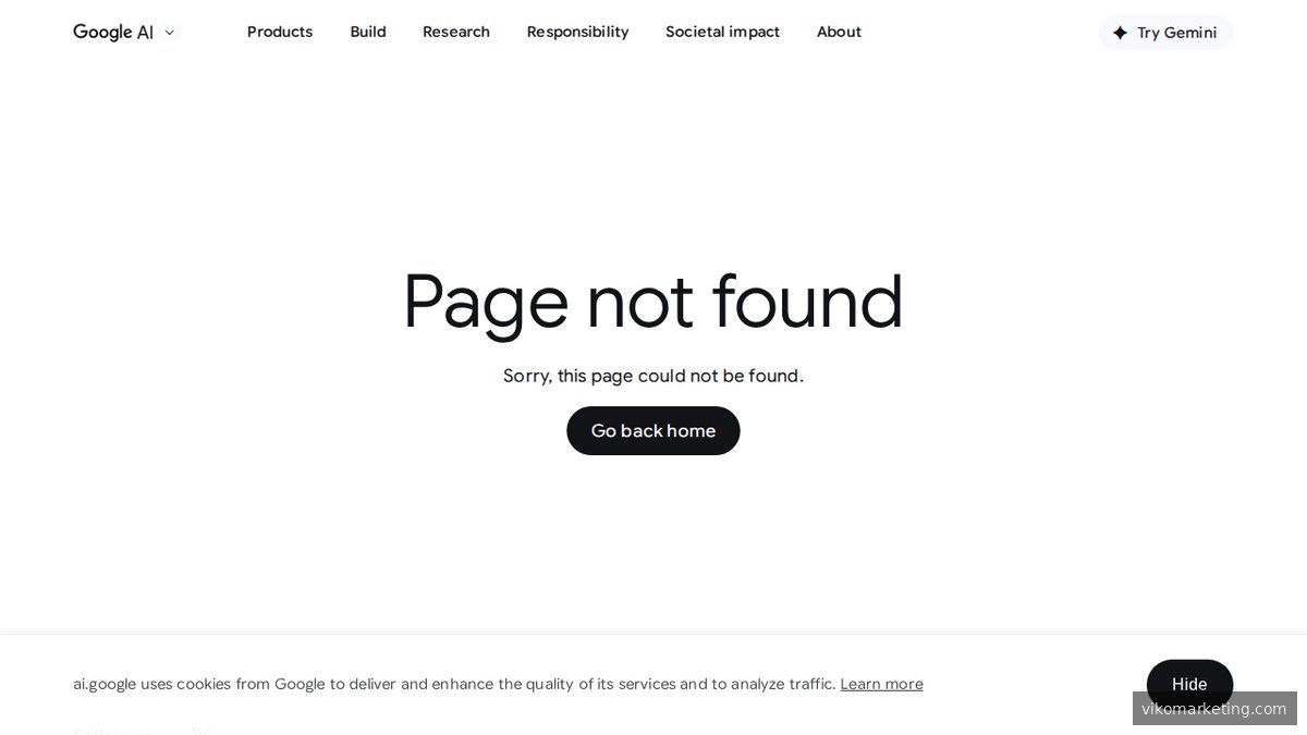 Screenshot of ai.google features page