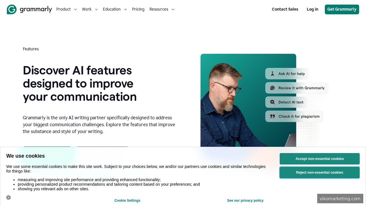 Screenshot of www.grammarly.com features page