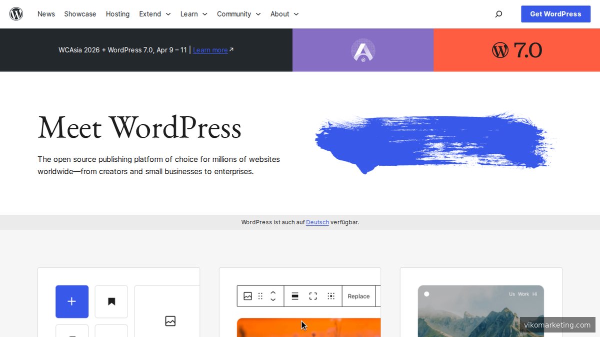 WordPress Startseite – die führende Open-Source-CMS-Plattform für SEO-Content-Workflows