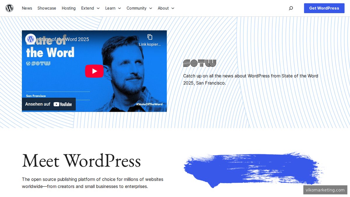 WordPress.org – Offizielle Webseite des Open-Source-CMS