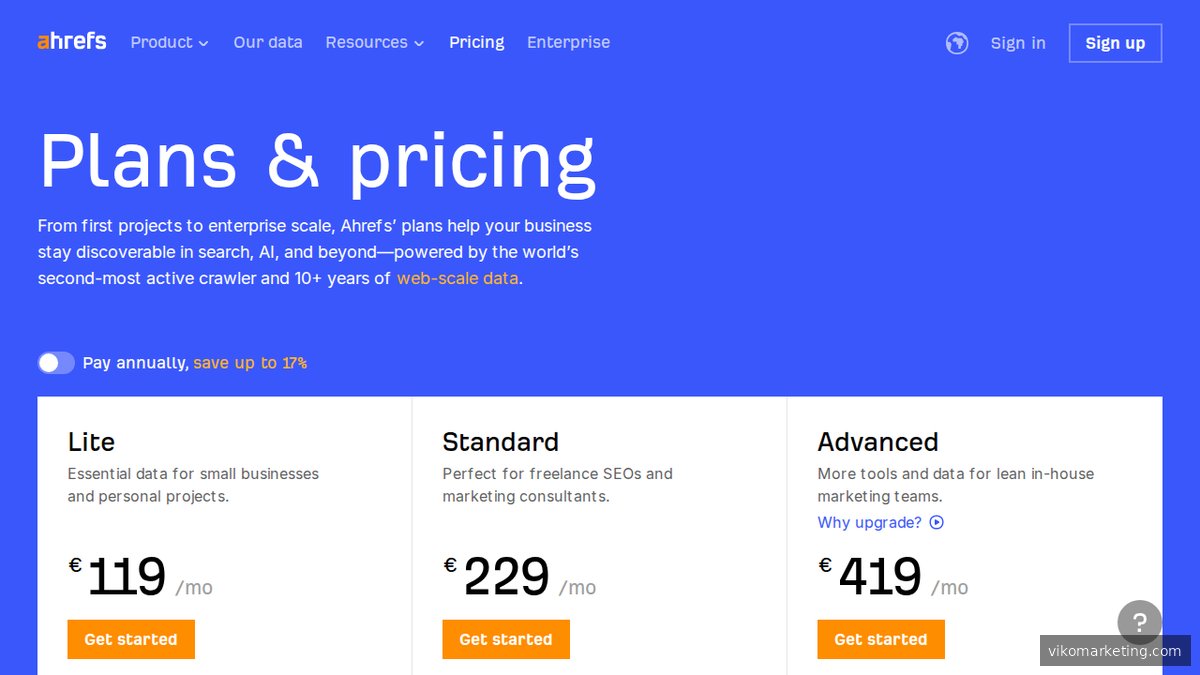 Ahrefs Preisübersicht – Abo-Modelle und Kosten für professionelle SEO-Funktionen