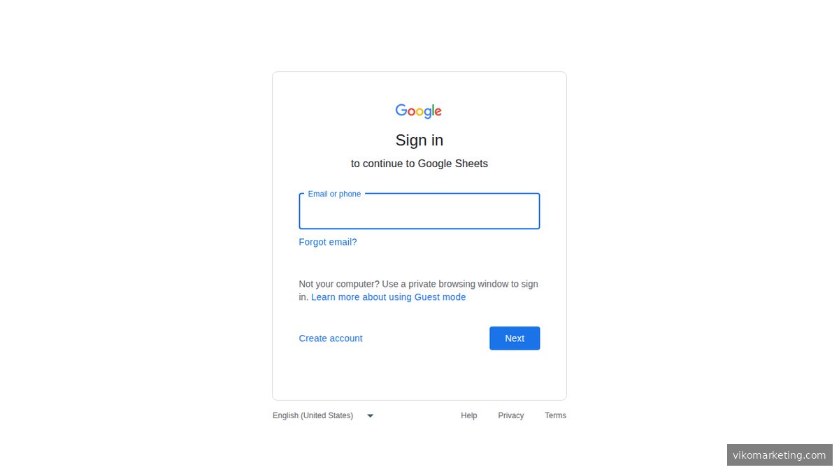 Screenshot of sheets.google.com pricing page