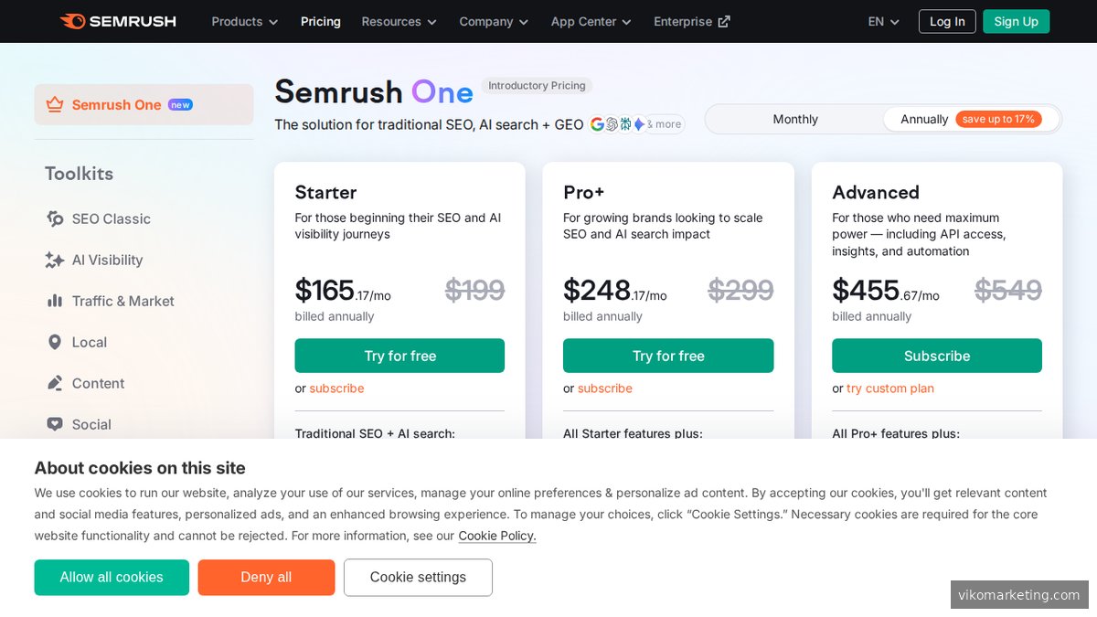 SEMrush Preisübersicht – Tarife und Pakete im Überblick